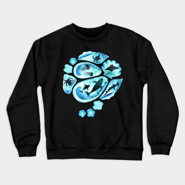 Dream of the Ocean Bed Crewneck Sweatshirt by PerrinLeFeuvre